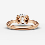 Demi round diamond setting in gold, view 12