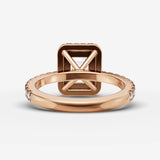 Aurore Etoile emerald diamond setting in gold, view 12