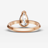 Demi pear diamond setting in gold, view 12