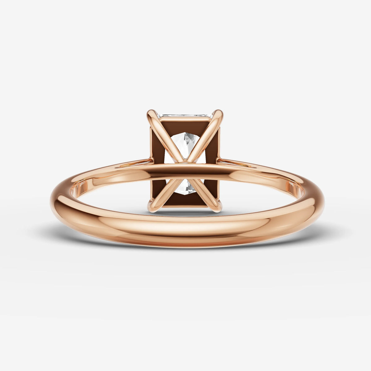 Cathedrale radiant diamond setting in gold, view 12