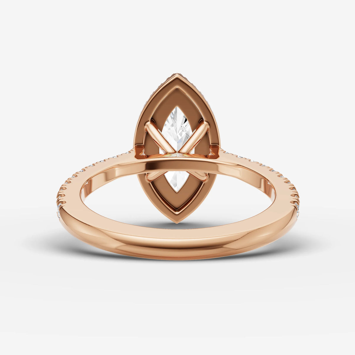 Aurore Etoile marquise diamond setting in gold, view 12