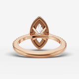 Aurore Etoile marquise diamond setting in gold, view 12