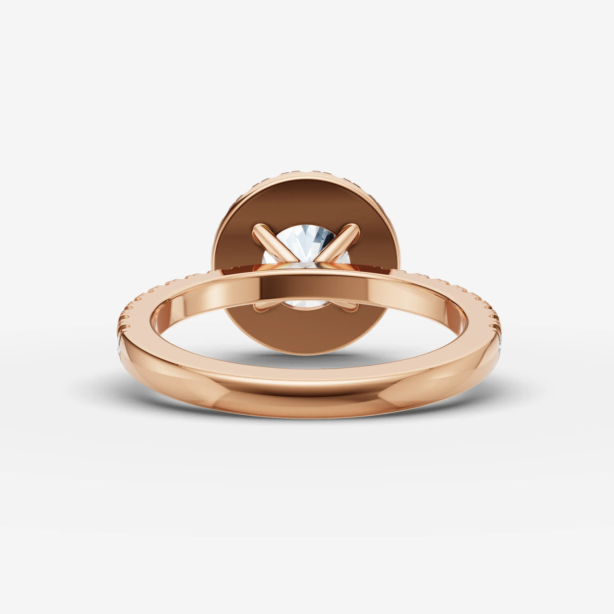 Aurore Etoile round diamond setting in gold, view 12