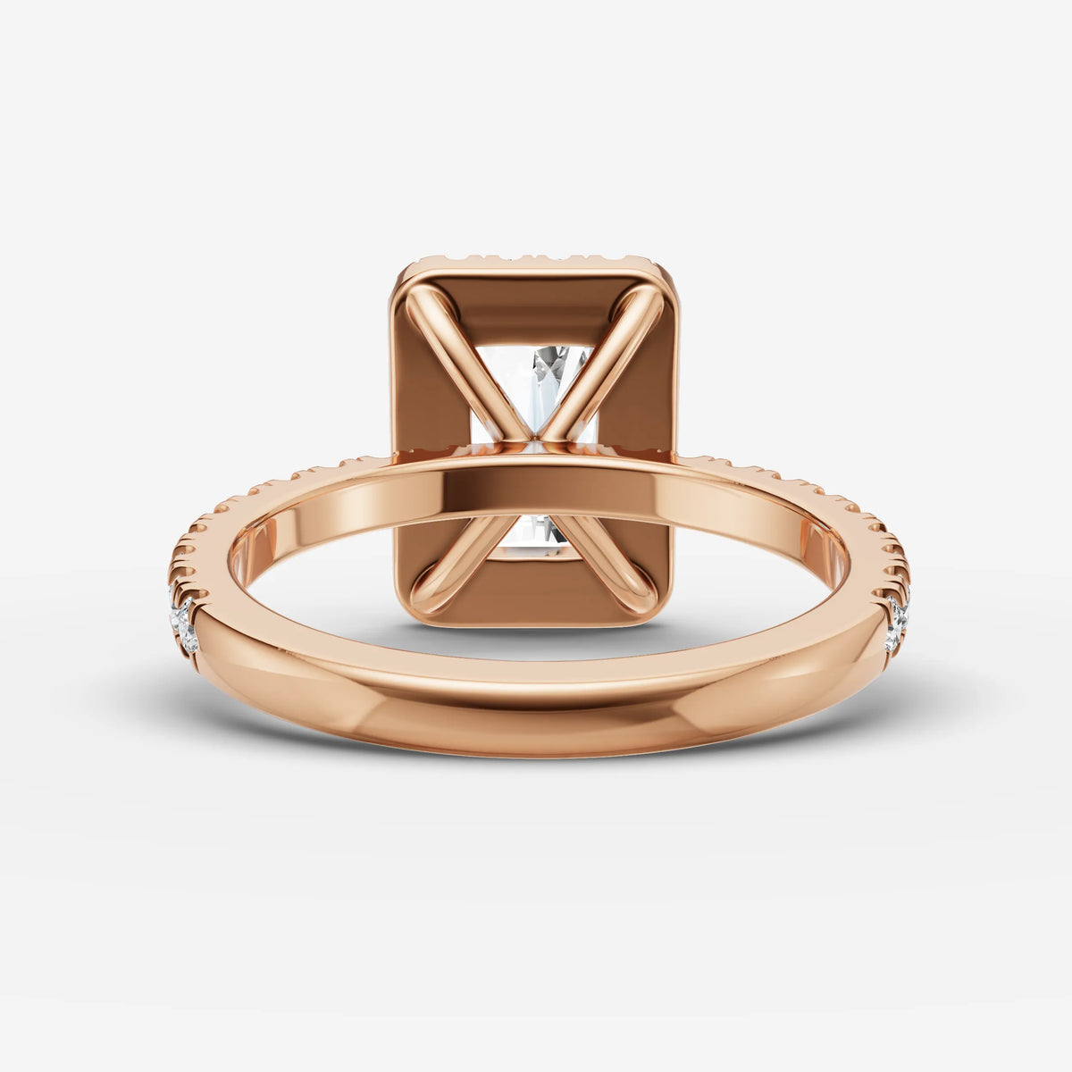 Aurore Etoile radiant diamond setting in gold, view 12