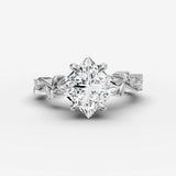 Fleur princess diamond setting in gold, view 13