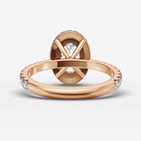 Aurore Etoile oval diamond setting in gold, view 12