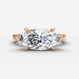 Horizon marquise diamond setting in gold, view 7