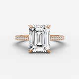 Cathedrale emerald diamond setting in gold, view 7