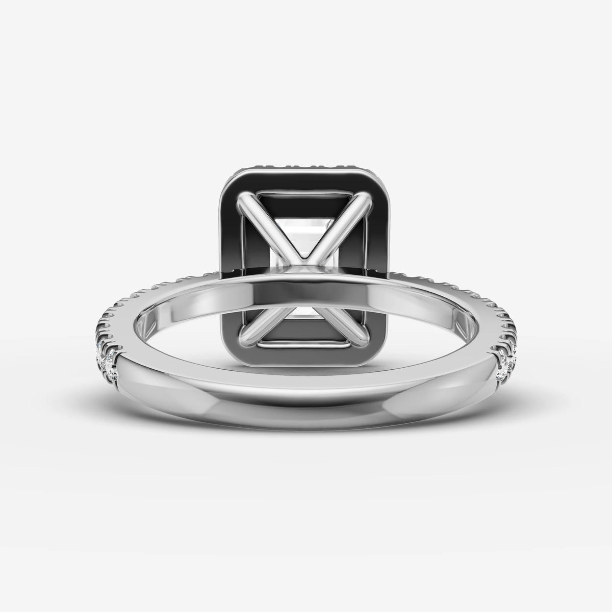 Aurore Etoile emerald diamond setting in gold, view 18