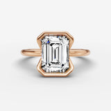Demi emerald diamond setting in gold, view 7