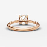 Cathedrale cushion diamond setting in gold, view 12