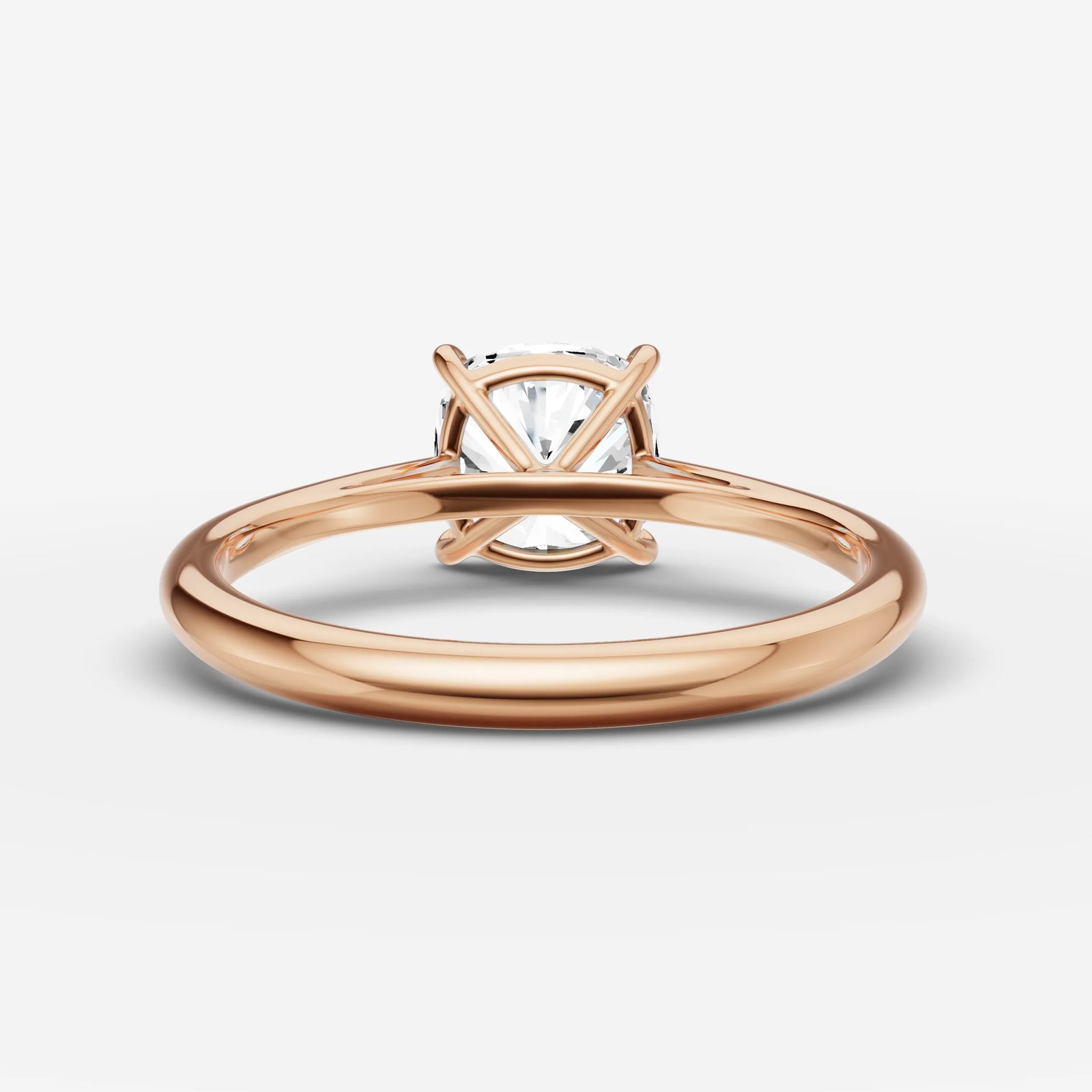 Cathedrale cushion diamond setting in gold, view 12