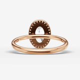 Aurore oval diamond setting in gold, view 12