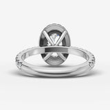 Aurore Etoile oval diamond setting in gold, view 18