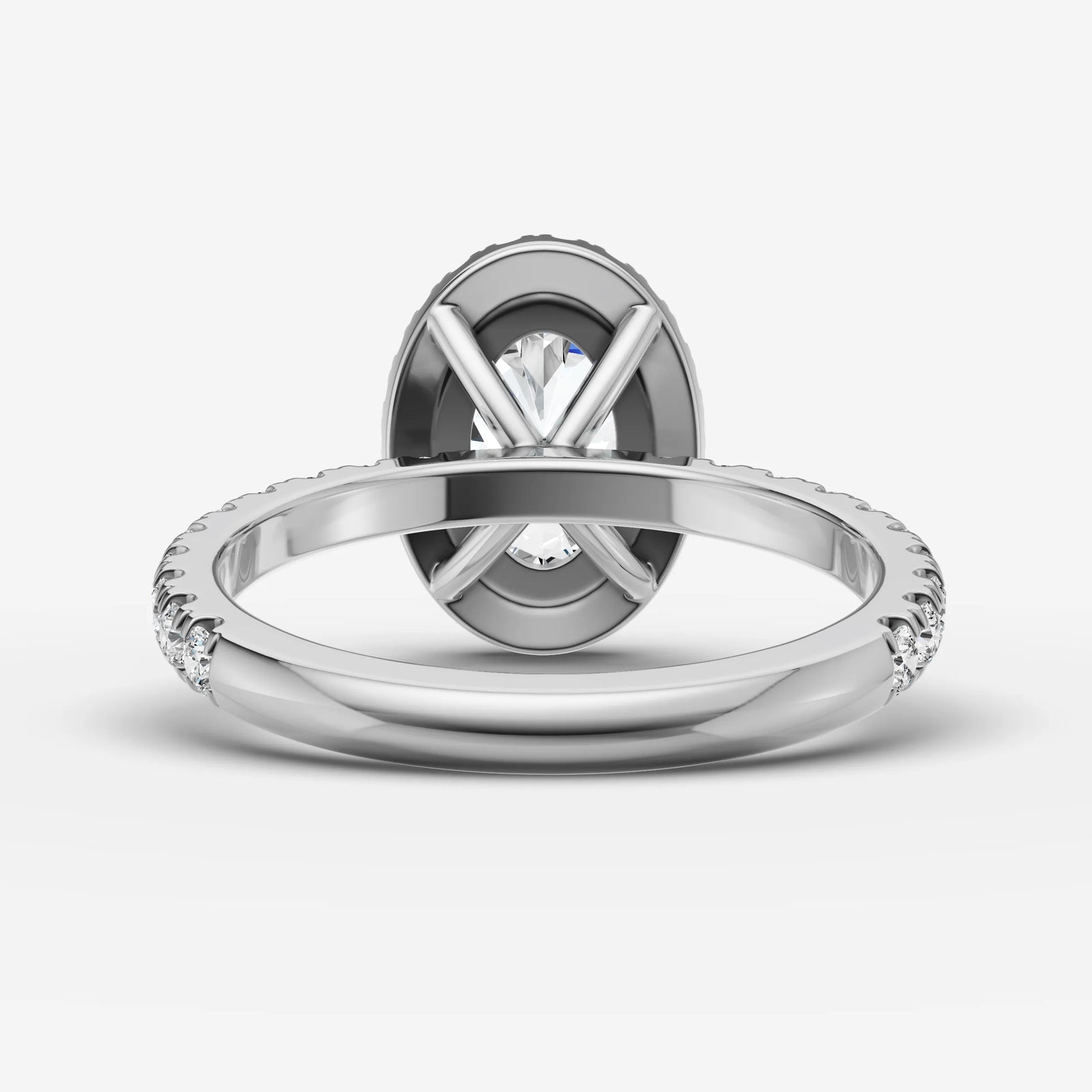 Aurore Etoile oval diamond setting in gold, view 18