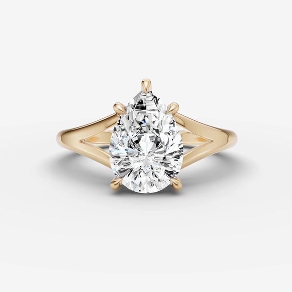 Riviere Pear ring setting, view 1