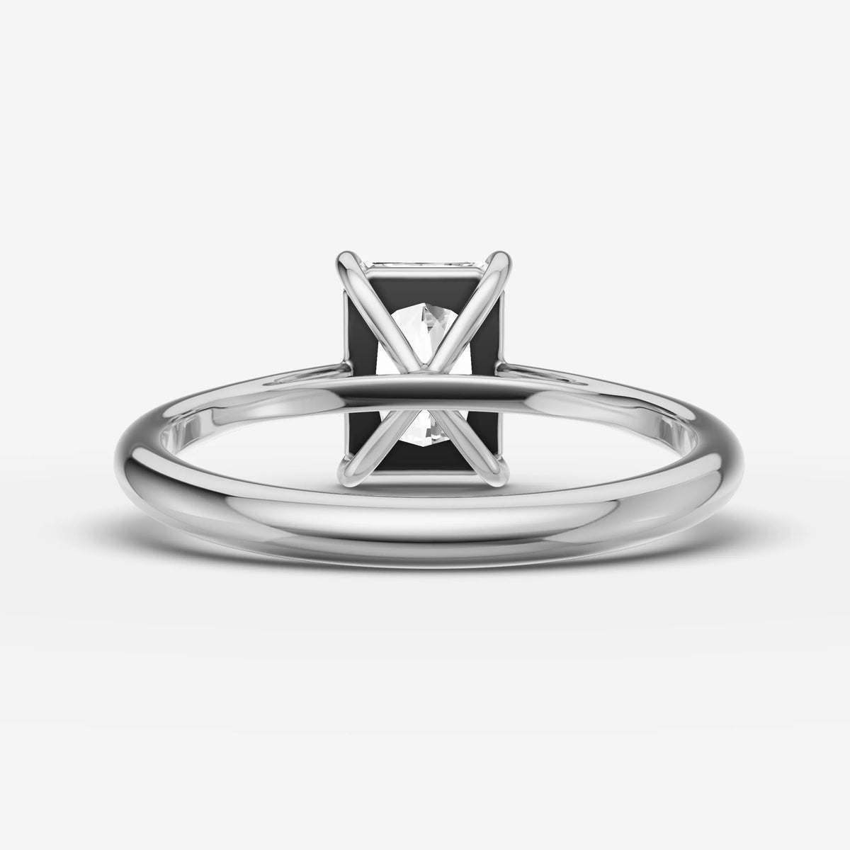 Cathedrale radiant diamond setting in gold, view 18