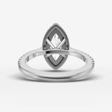 Aurore Etoile marquise diamond setting in gold, view 18