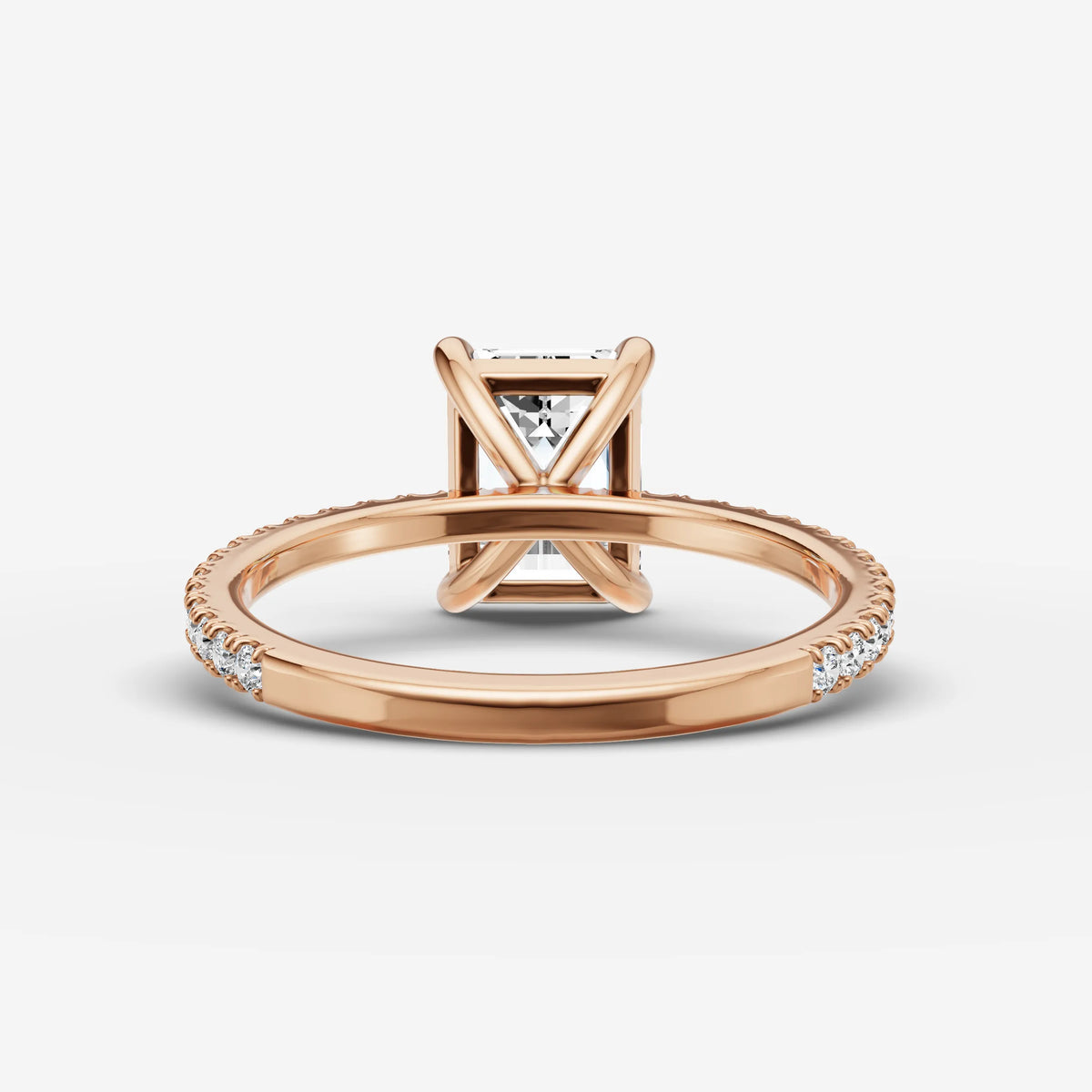 Etoile emerald diamond setting in gold, view 12