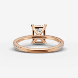 Etoile emerald diamond setting in gold, view 12