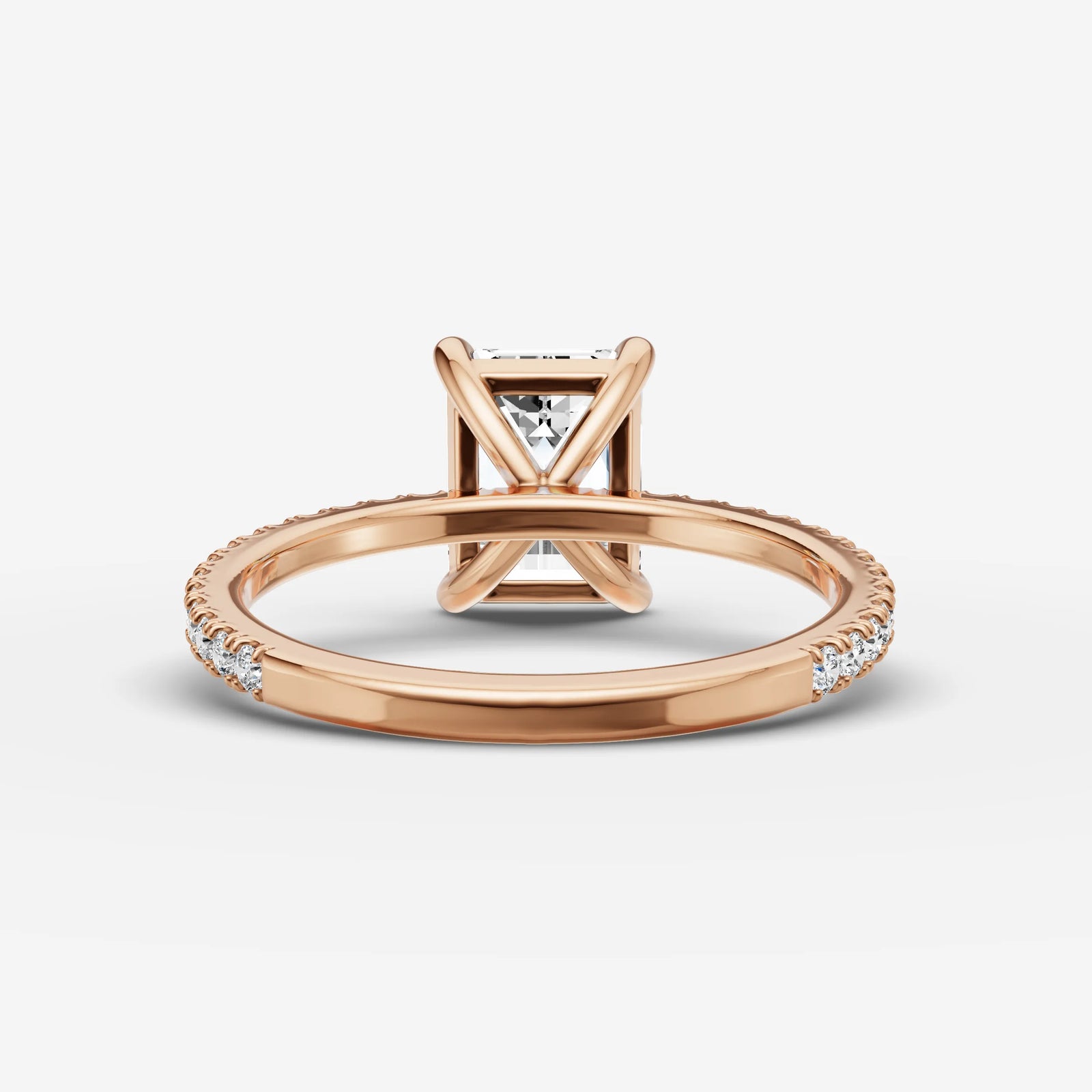 Etoile emerald diamond setting in gold, view 12