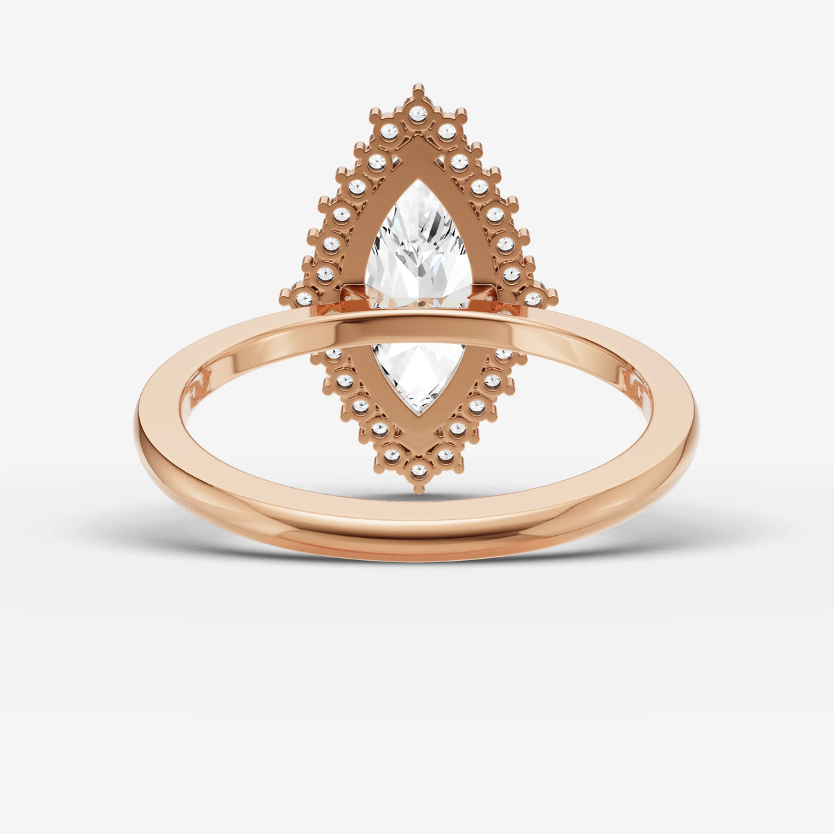 Aurore marquise diamond setting in gold, view 12