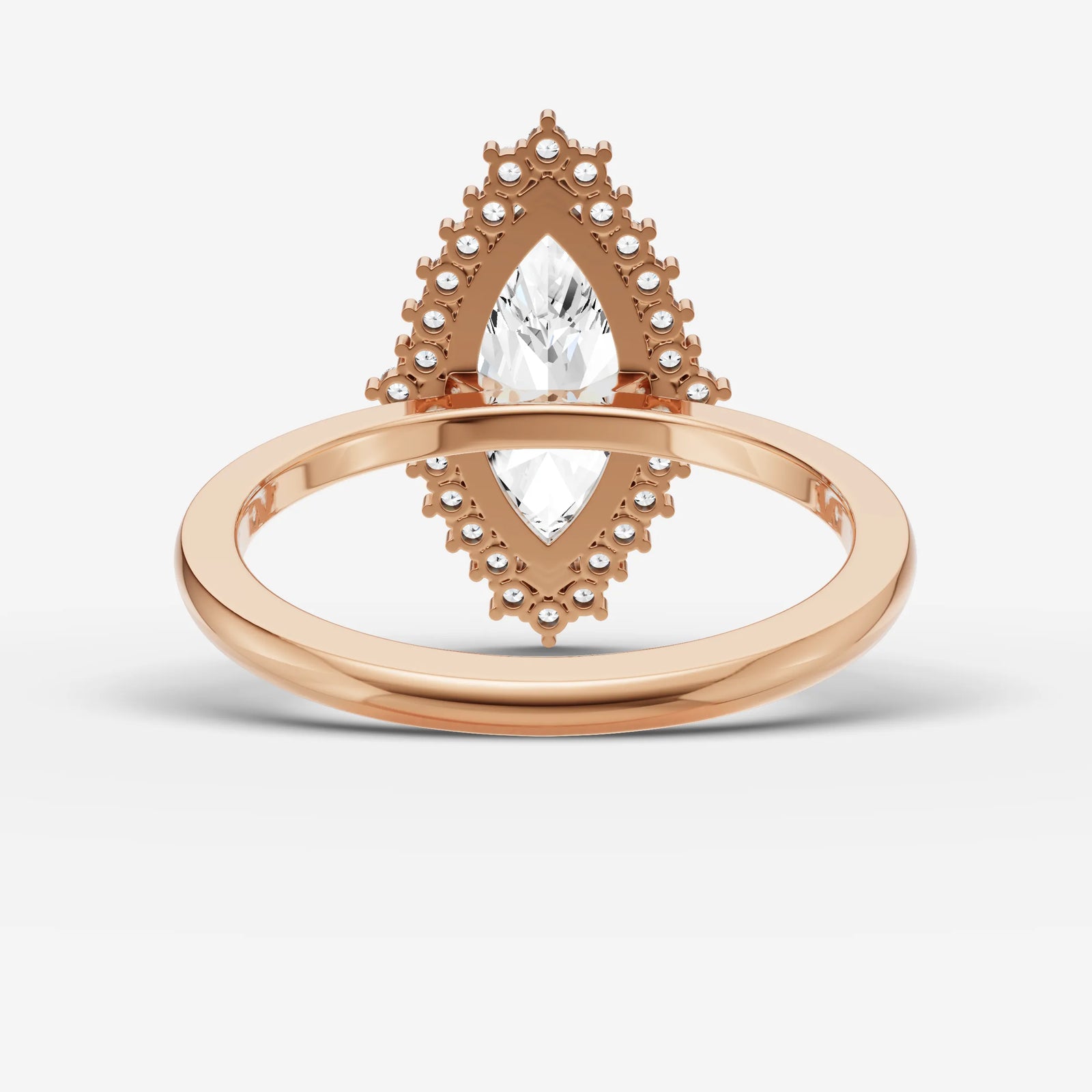 Aurore marquise diamond setting in gold, view 12