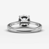 Cathedrale round diamond setting in gold, view 18