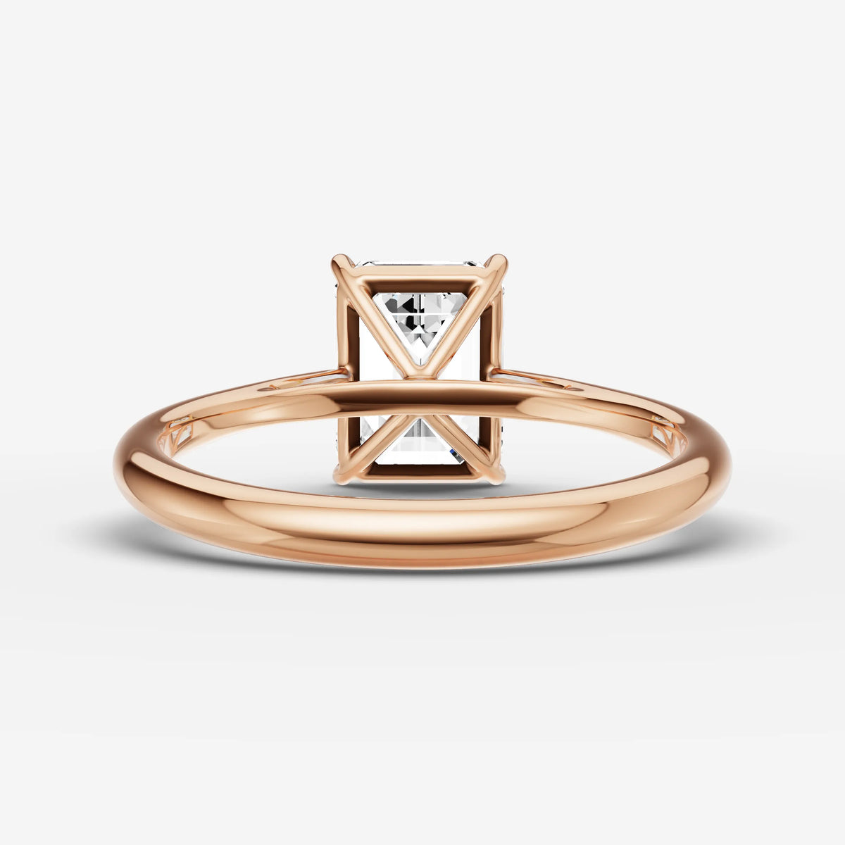 Cathedrale emerald diamond setting in gold, view 12