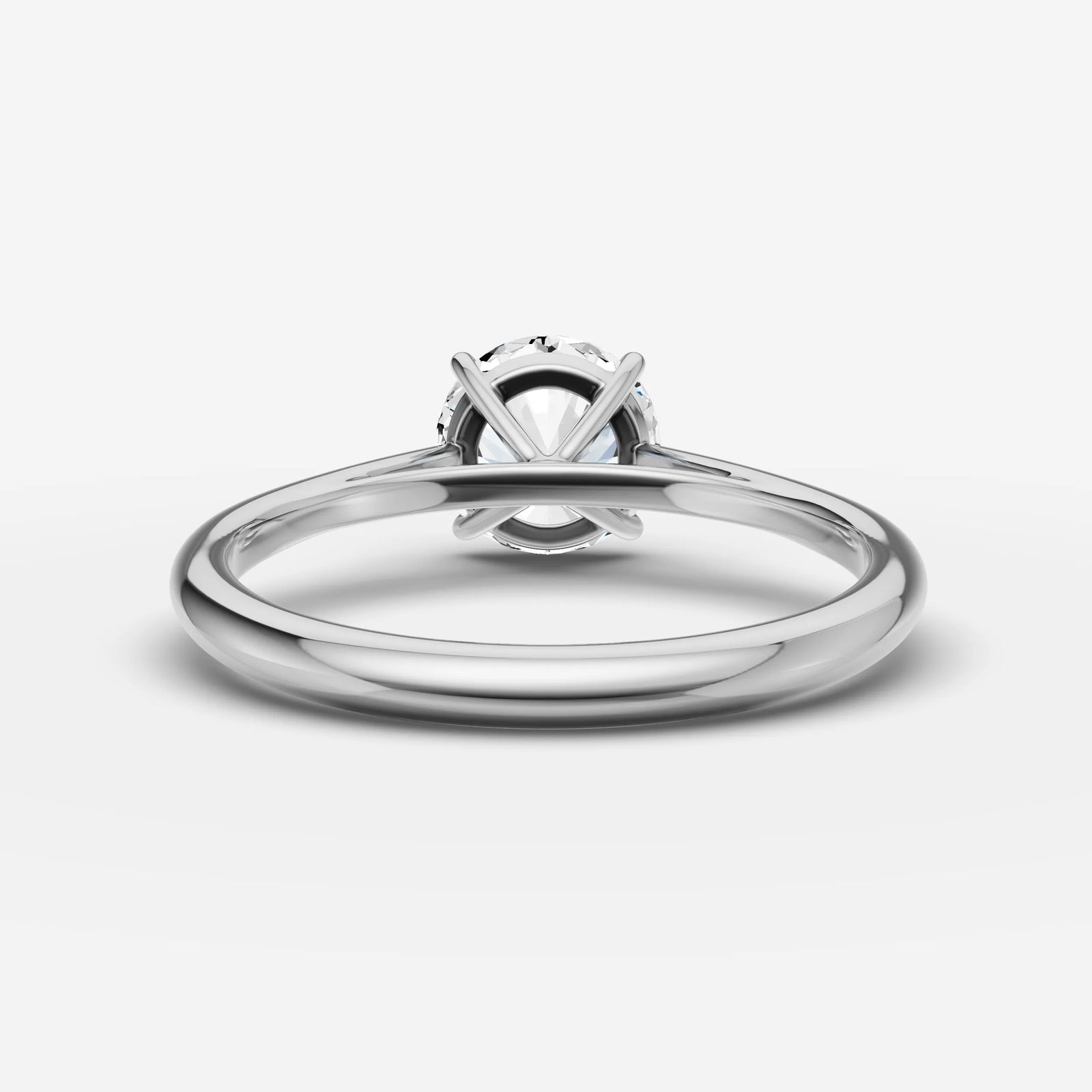 Cathedrale round diamond setting in gold, view 18