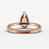 Etoile pear diamond setting in gold, view 12