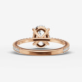 Etoile oval diamond setting in gold, view 12