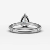 Cathedrale pear diamond setting in gold, view 18