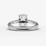 Cathedrale oval diamond setting in gold, view 18