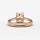 Cathedrale emerald diamond setting in gold, view 12
