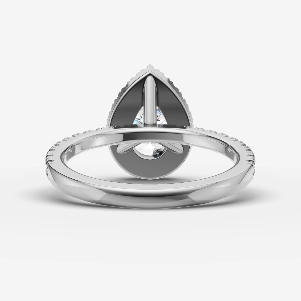 Aurore Etoile pear diamond setting in gold, view 18