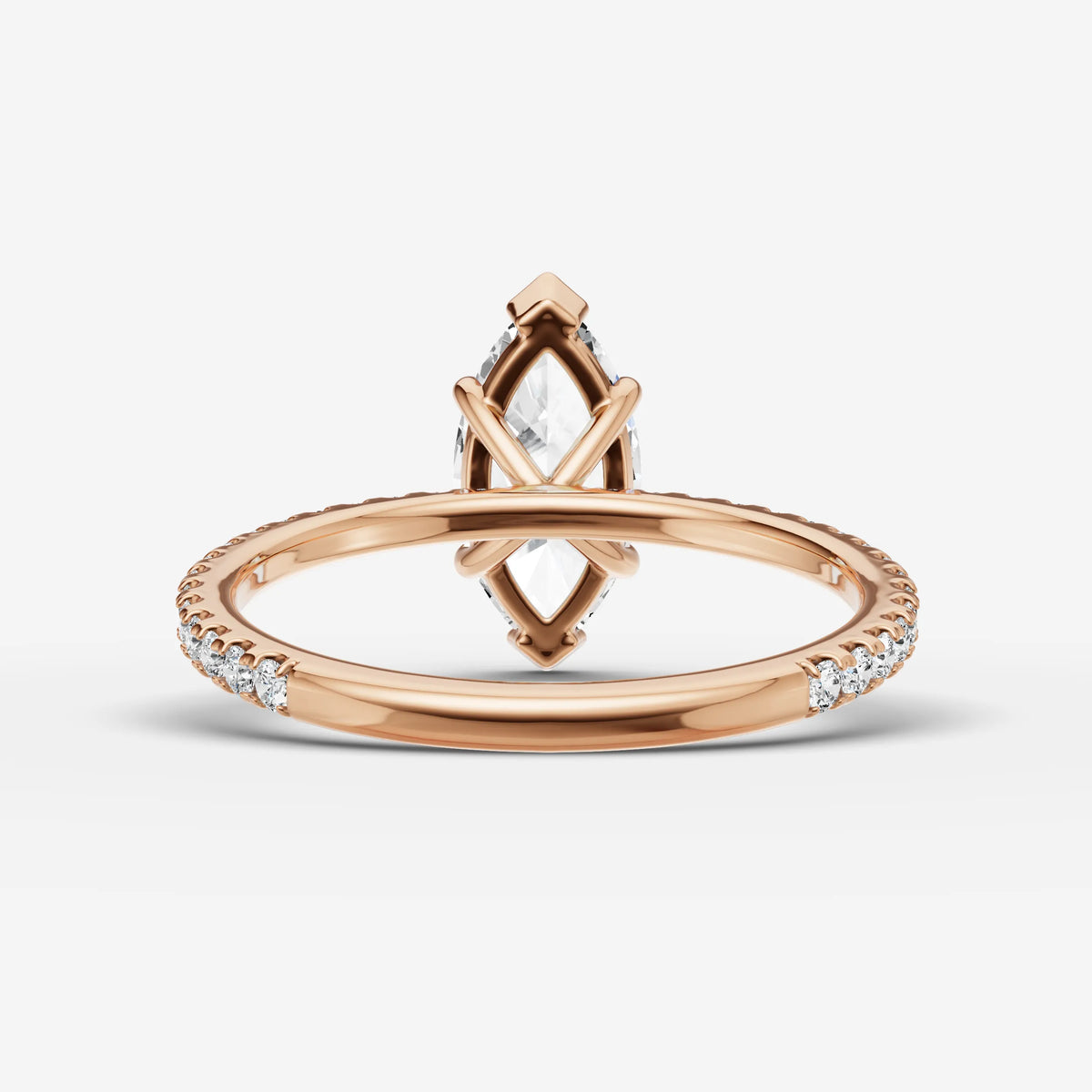 Etoile marquise diamond setting in gold, view 12