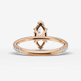 Etoile marquise diamond setting in gold, view 12