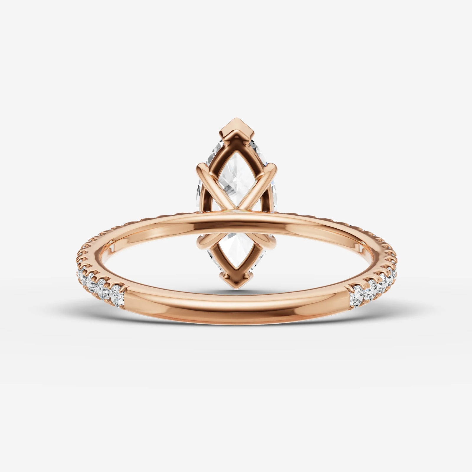 Etoile marquise diamond setting in gold, view 12