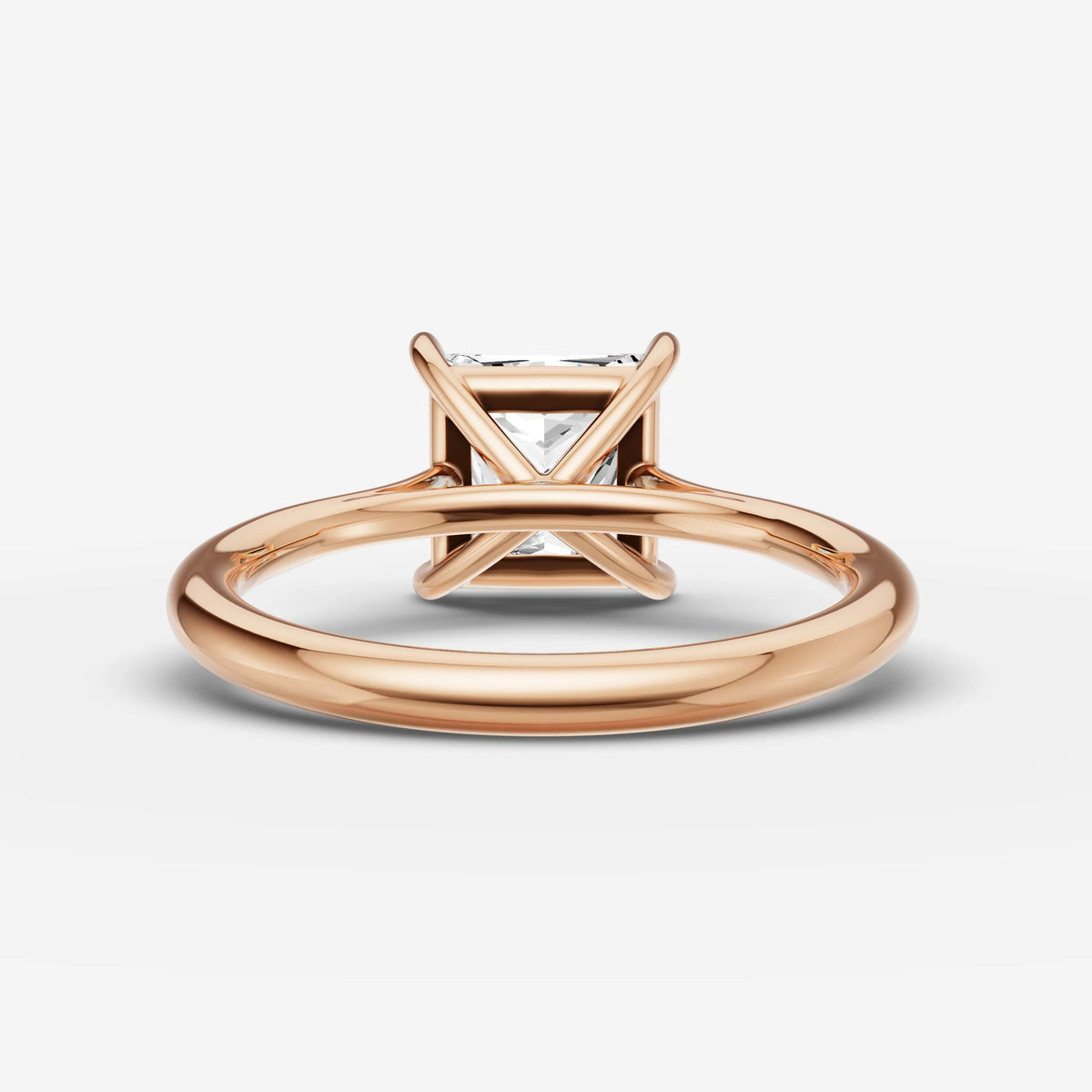 Cathedrale princess diamond setting in gold, view 12
