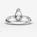 Demi pear diamond setting in gold, view 18