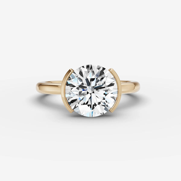 Demi Round ring setting, view 1