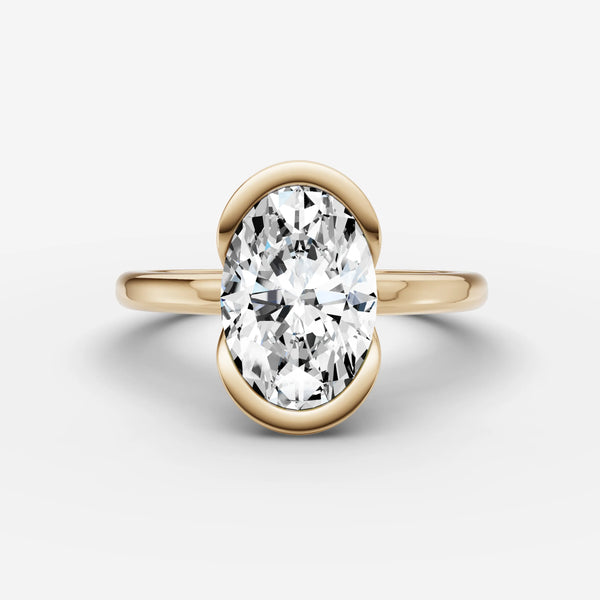 Demi Oval ring setting, view 1