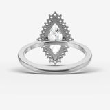 Aurore marquise diamond setting in gold, view 18