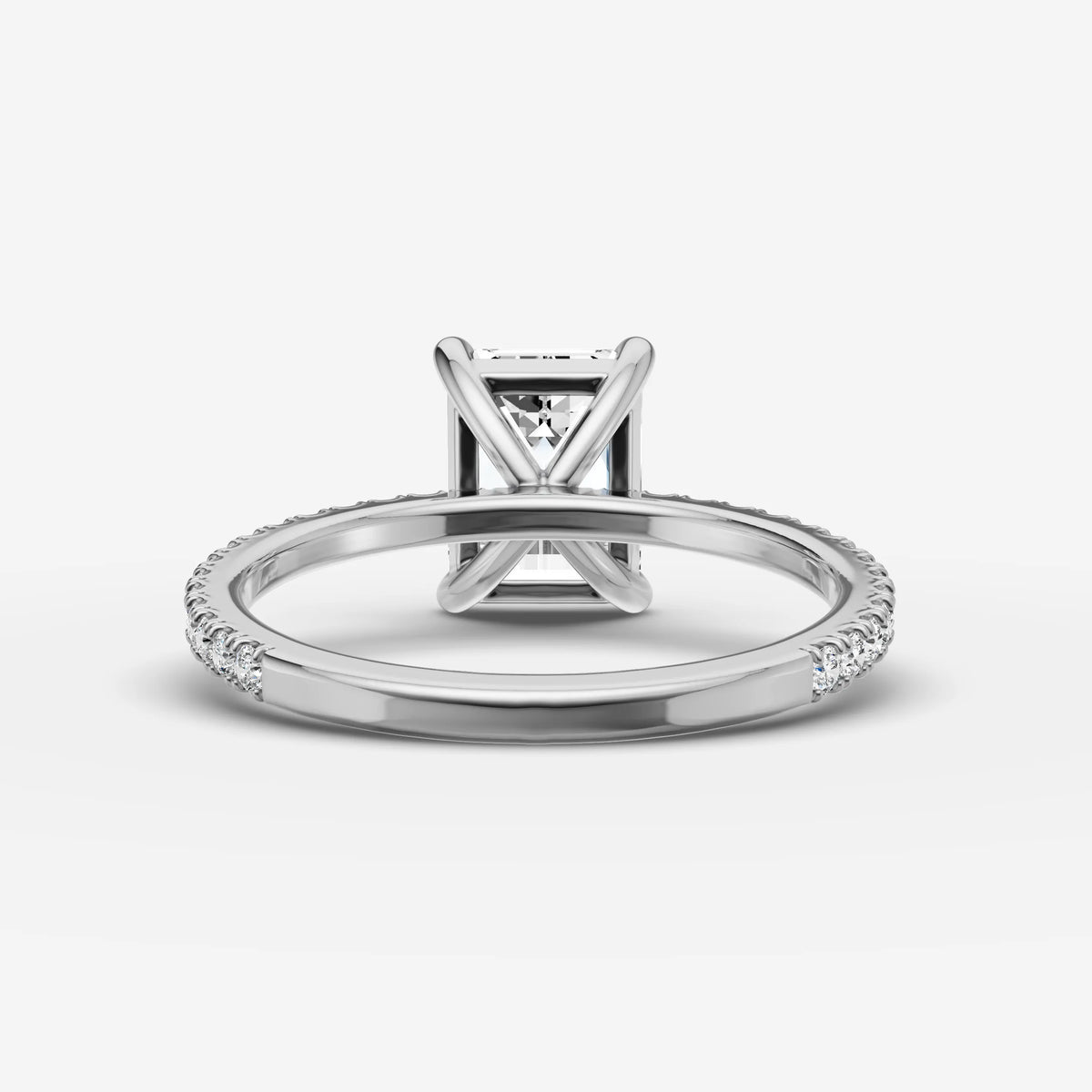Etoile emerald diamond setting in gold, view 18
