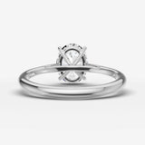 Cathedrale oval diamond setting in gold, view 18