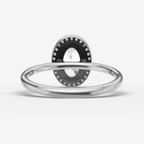 Aurore oval diamond setting in gold, view 18