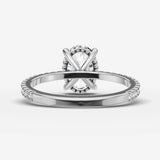 Mystere Etoile oval diamond setting in gold, view 18