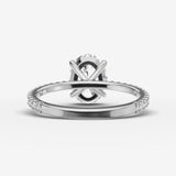 Etoile oval diamond setting in gold, view 18