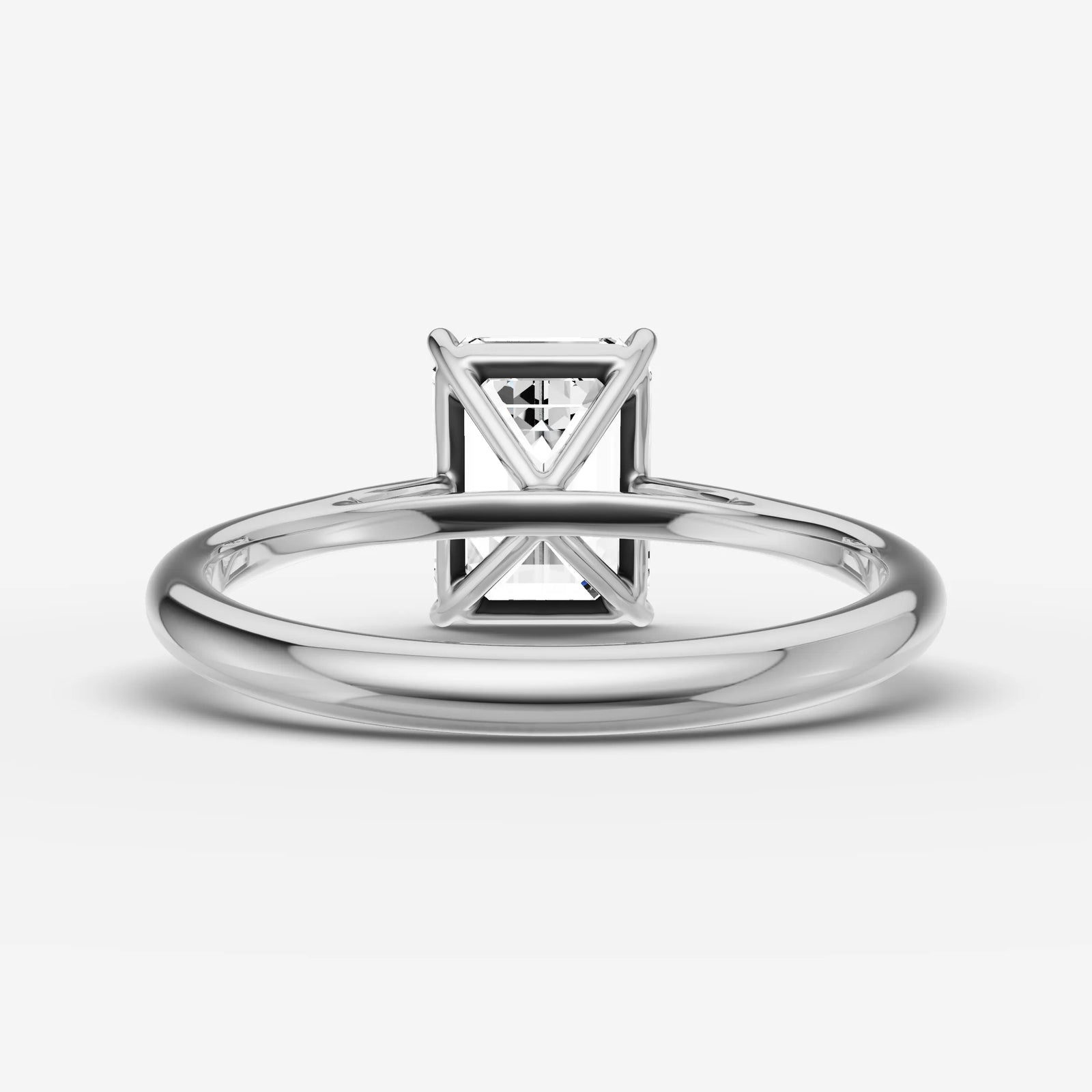 Cathedrale emerald diamond setting in gold, view 18